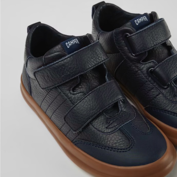 Camper Kids “Pursuit” Navy Blue Leather Sneaker size 33EU - Picture 2 of 6